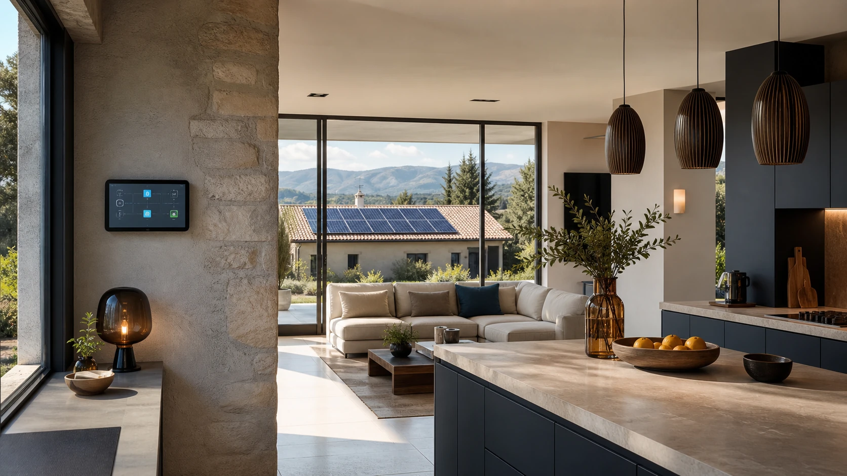 Maison organisée pour consommer l’électricité solaire en journée